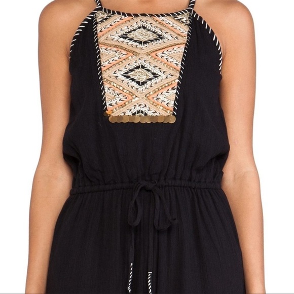 Greylin Anya Jumpsuit in black, Cotton blend, fully lined, bohemian, size S - Picture 4 of 16